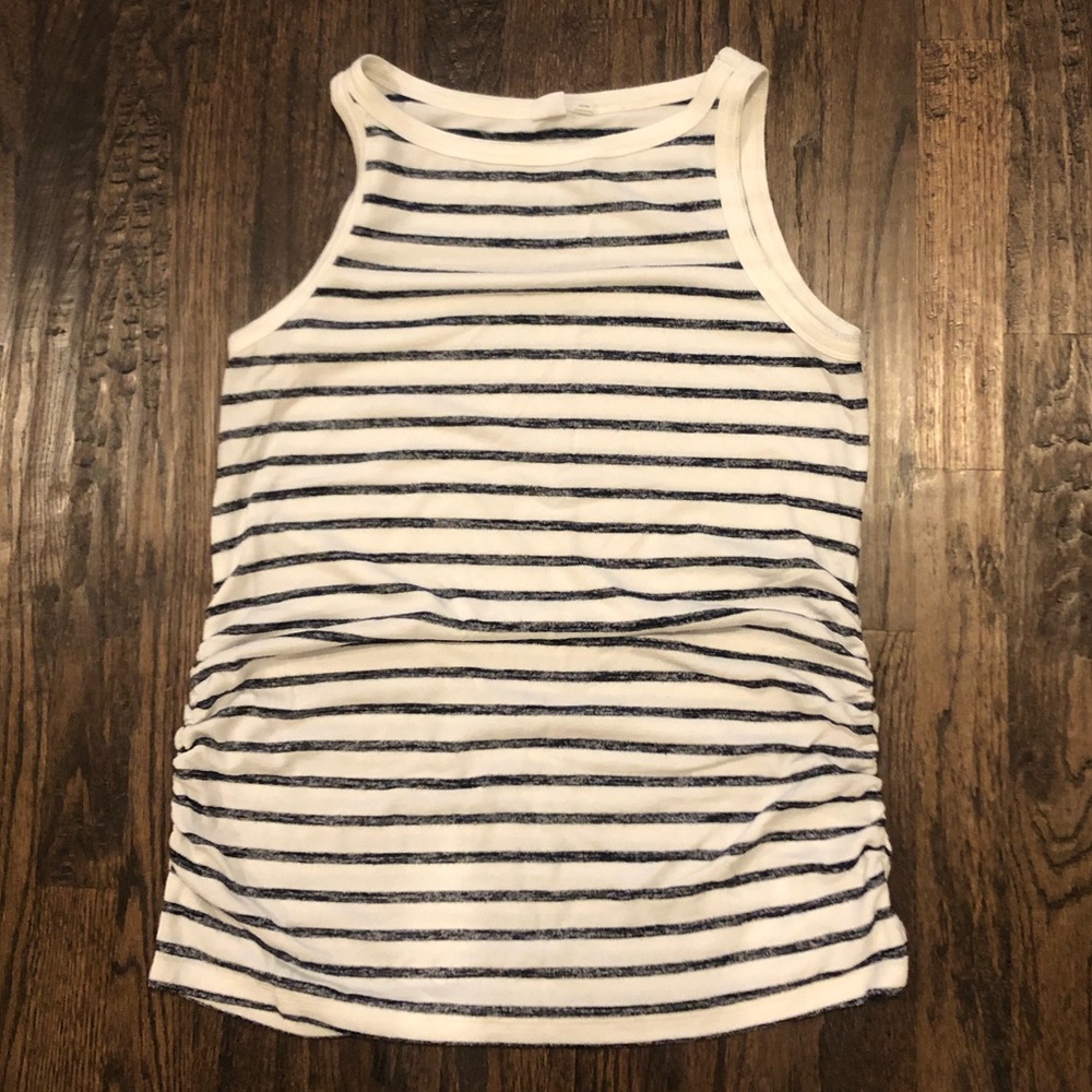 Navy & White Gap Maternity Top Sz Large